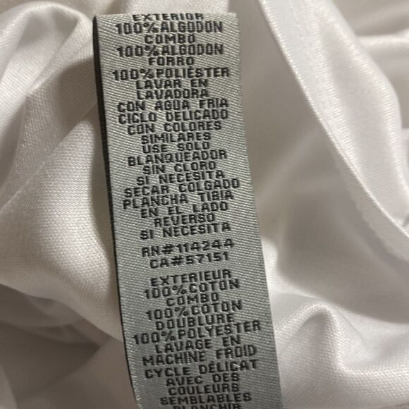 Eliza J Sleeveless Cotton Knee Length Preppy Shift Dress‎ White Size 2 - Picture 11 of 11